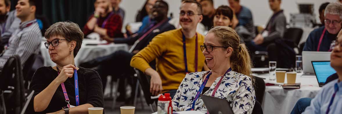 A group of EuroSTAR attendees at a tutorial